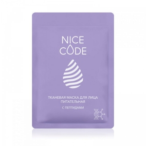 Тканевая маска для лица питательная с пептидами NICE CODE, 24 мл
